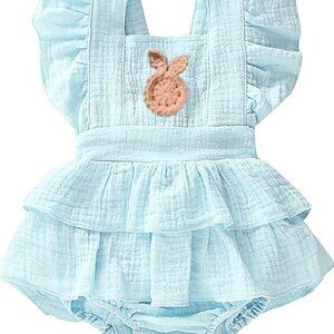 Easter Dress Romper First Birthday Romper Bunny Outfit Clothes Rabbit Dress